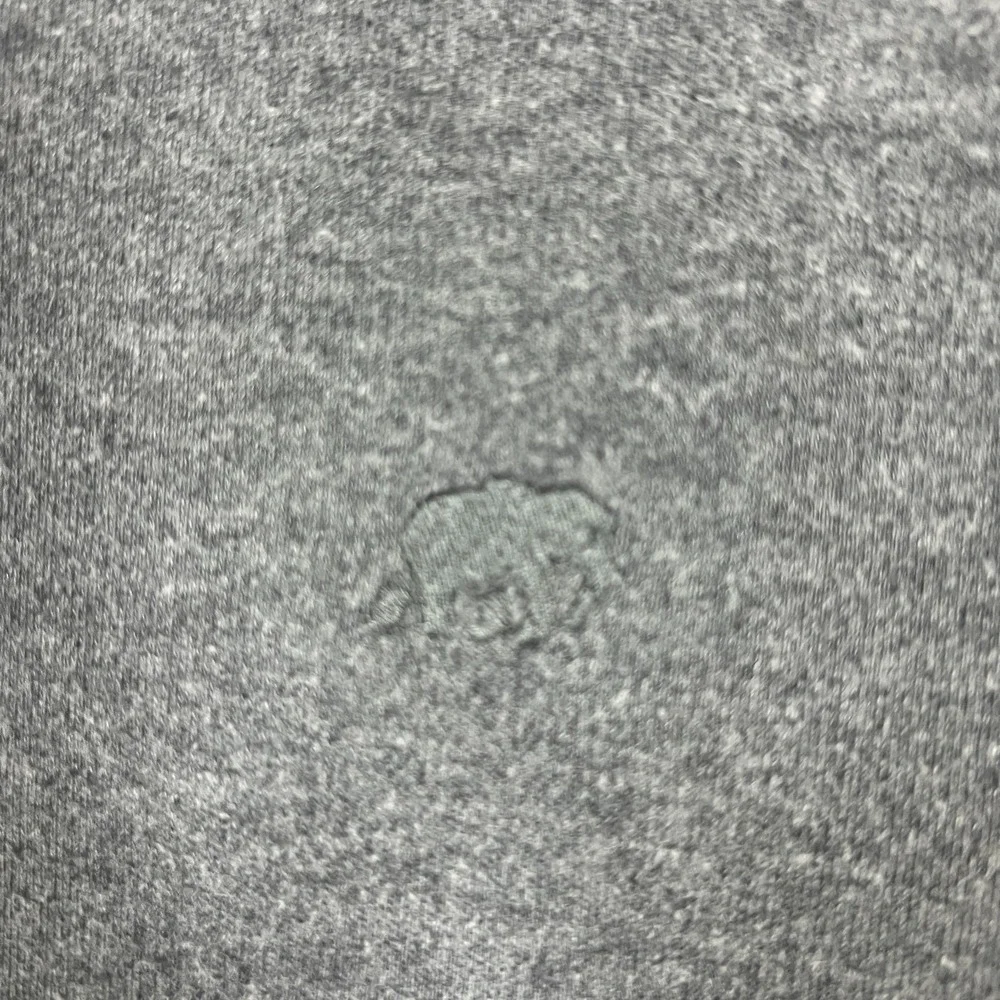 Banana‎ Republic Sweater Mens Extra Large Heathered Gray Cotton Knit Quarter Zip